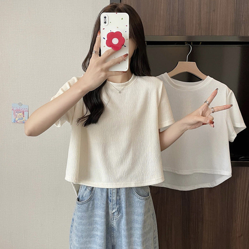Femme Tekstureret Crop Top Stilla