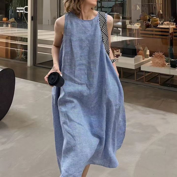 Dame Casual A-linje Maxi Kjole med Lommer Stilla