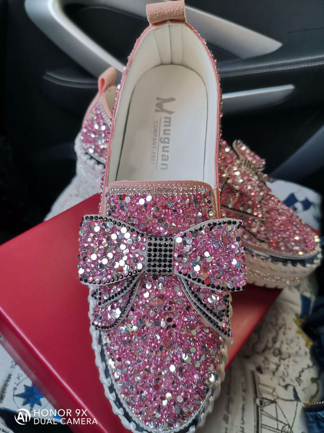 Dame Glitrende Slip-On Ballerinas Stilla