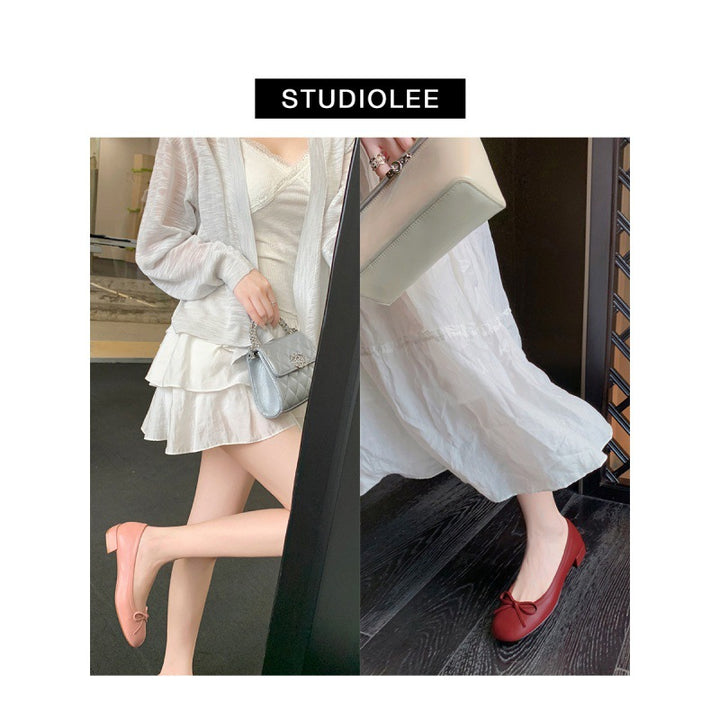 Dame Ballerinas med Sløjfedetalje Stilla