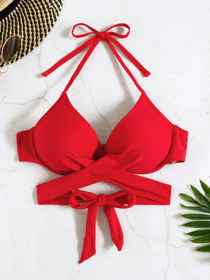 Dame Bikini-top med innovativt indpakningsdesign og justerbare stropper Stilla