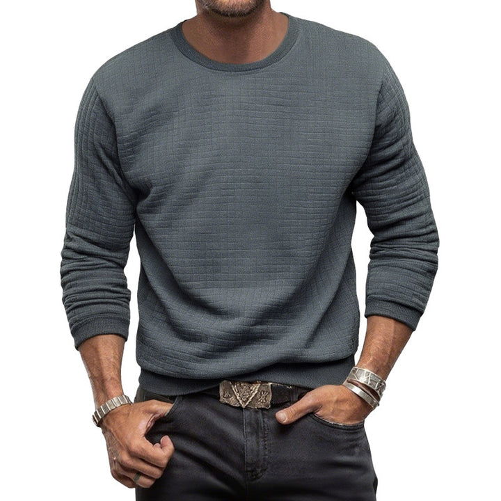 Herrer moderner sweat-pullover med struktureret design Stilla