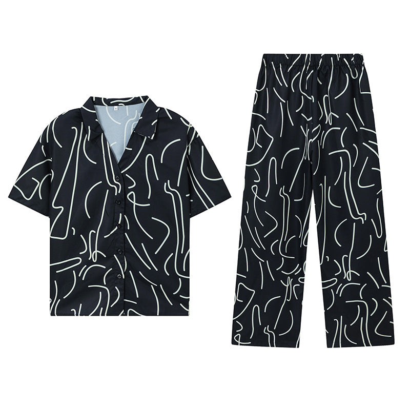 Herrer Fritid Kortærmet Pyjama Sæt Stilla