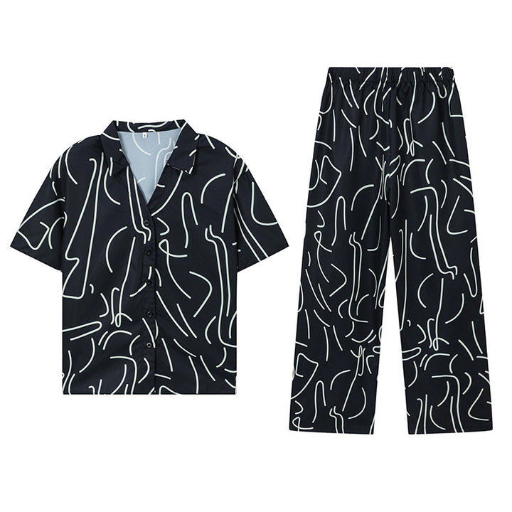Herrer Fritid Kortærmet Pyjama Sæt Stilla