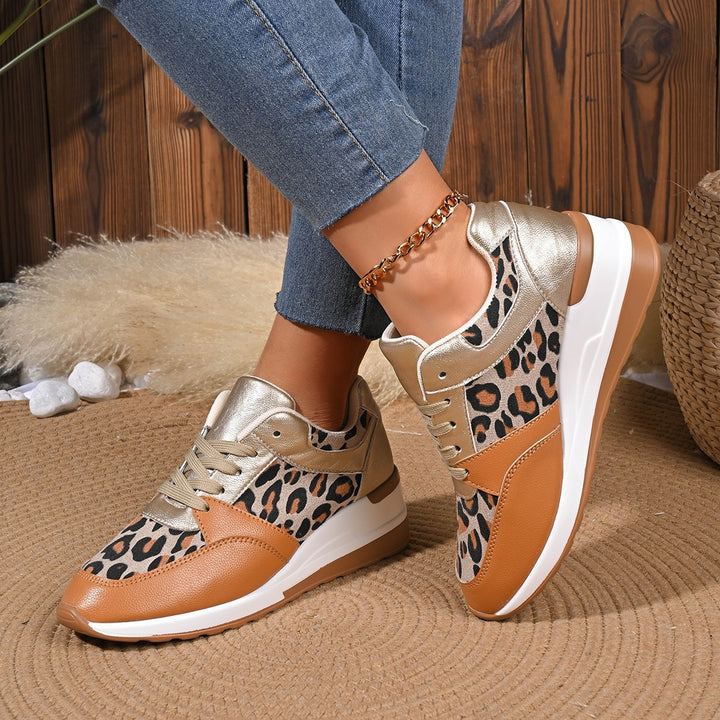 Dame Sporty Sneakers med trendy leopard print og komfortabel dæmpning Stilla