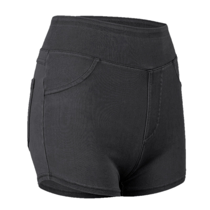 Dame jeans-shorts med figursyet snit og høj talje Stilla