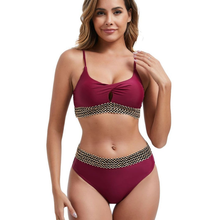 Dame højt skåret bikini-sæt med elegante detaljer Stilla