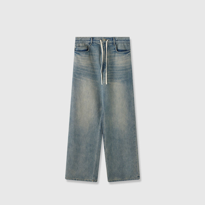 Damernes moderne, brede jeans med høj talje Stilla