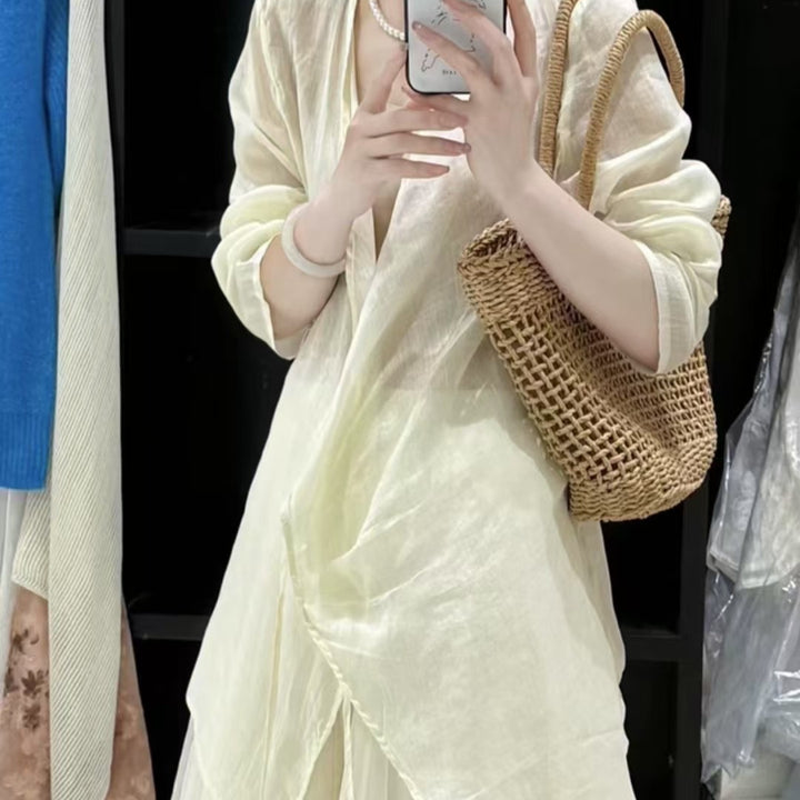 Femme Relaxed Fit Lagdelt Wrap Bluse Stilla
