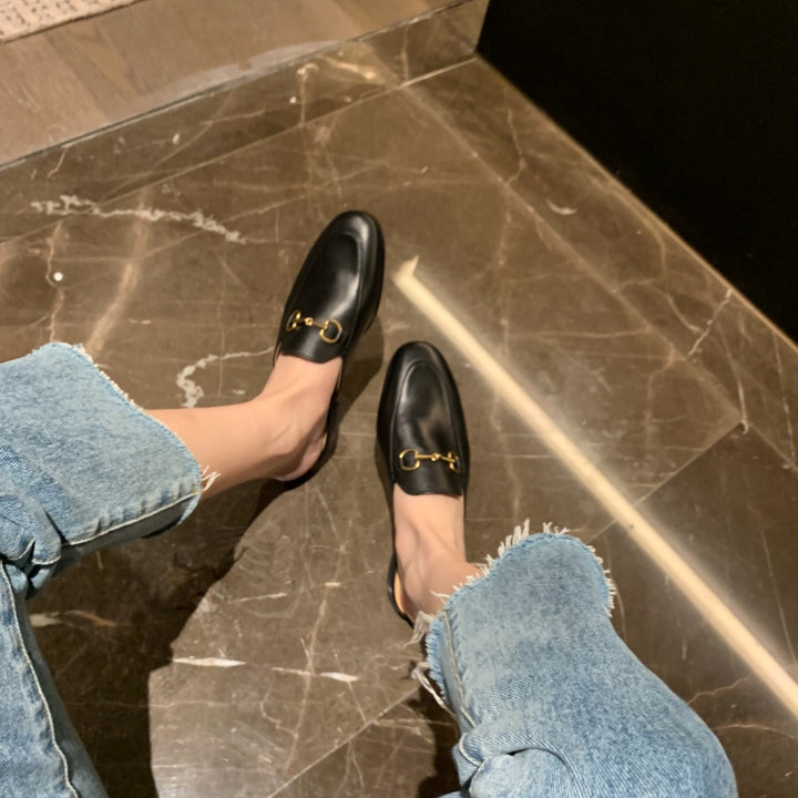 Dame Elegant Slip-On Mules med Guldfarve Stilla