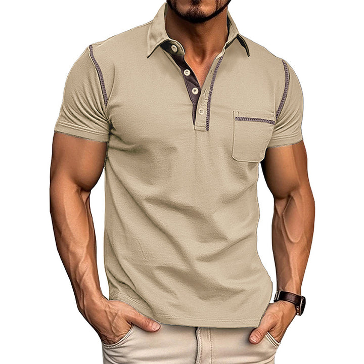Herren kortærmet polo t-shirt med moderne snit og praktisk brystlomme Stilla