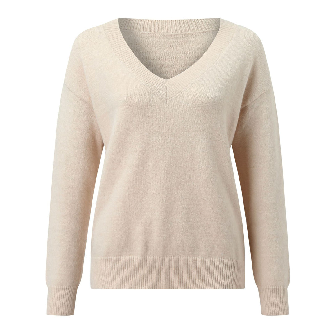 Dame elegant V-hals pullover Stilla