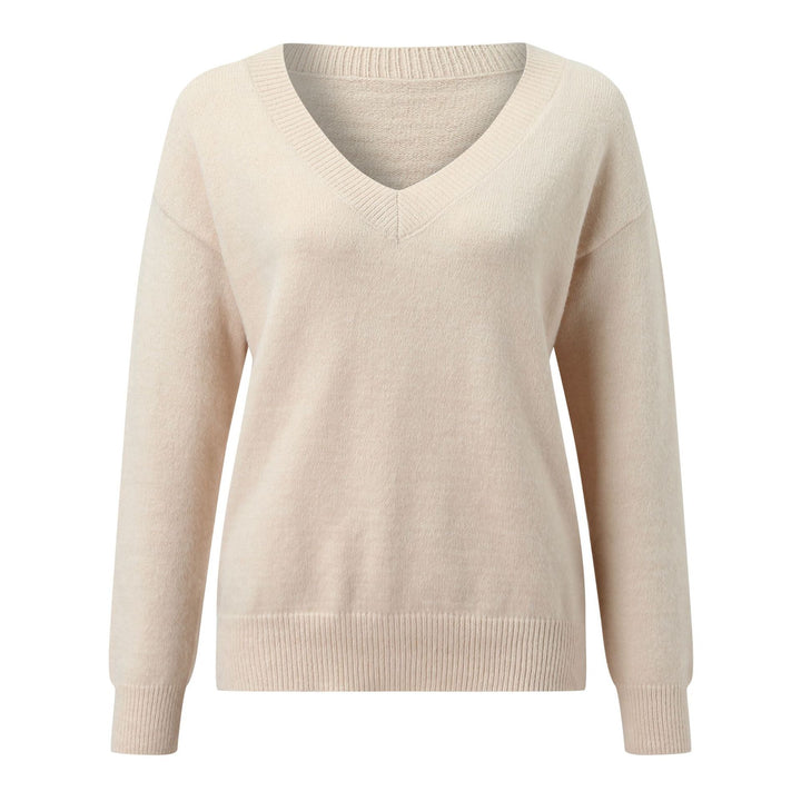 Dame elegant V-hals pullover Stilla