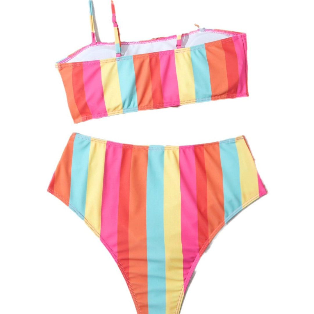 Dame Bikini sæt med brede stropper og høj talje Stilla