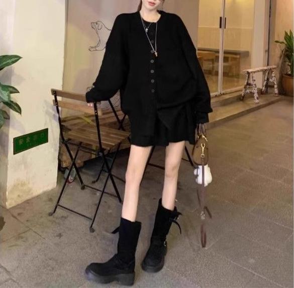 Kvinders hyggelige strik cardigan i oversized stil Stilla
