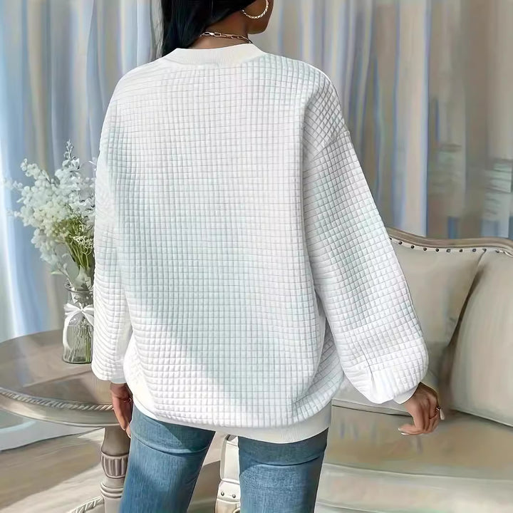 Dame Casual Oversized Pullover med struktureret design Stilla