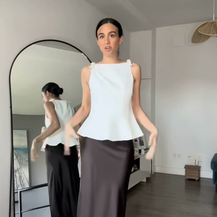 Femme Taljeret Peplum Tanktop Stilla