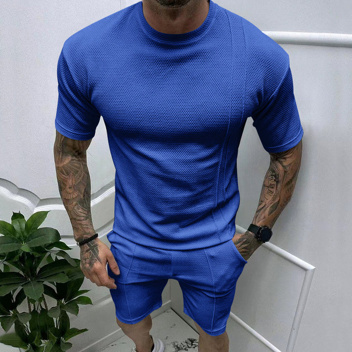 Herrer Sportsligt Kortærmet Outfit med struktureret Design Stilla