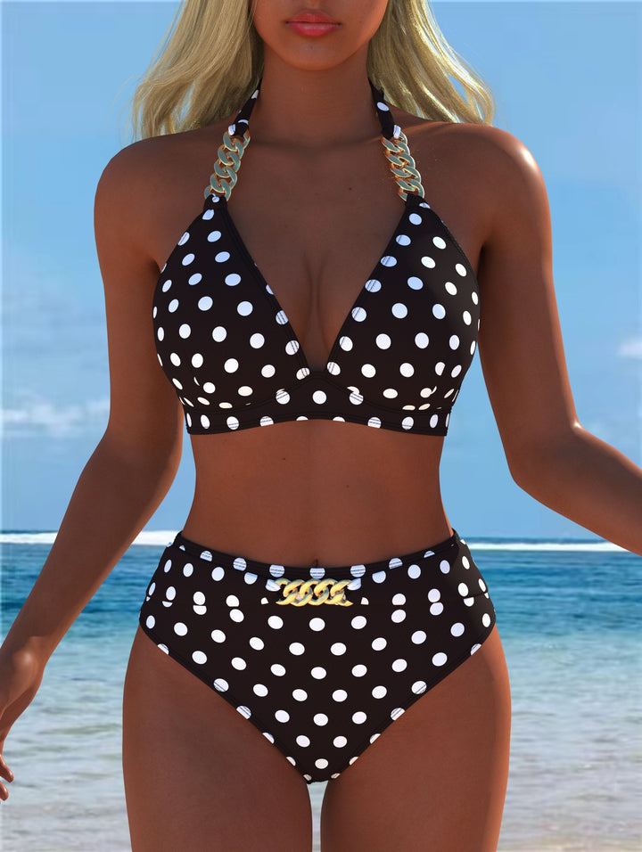 Dame Bikini med luksuriøst marmor mønster og fine detaljer Skovae