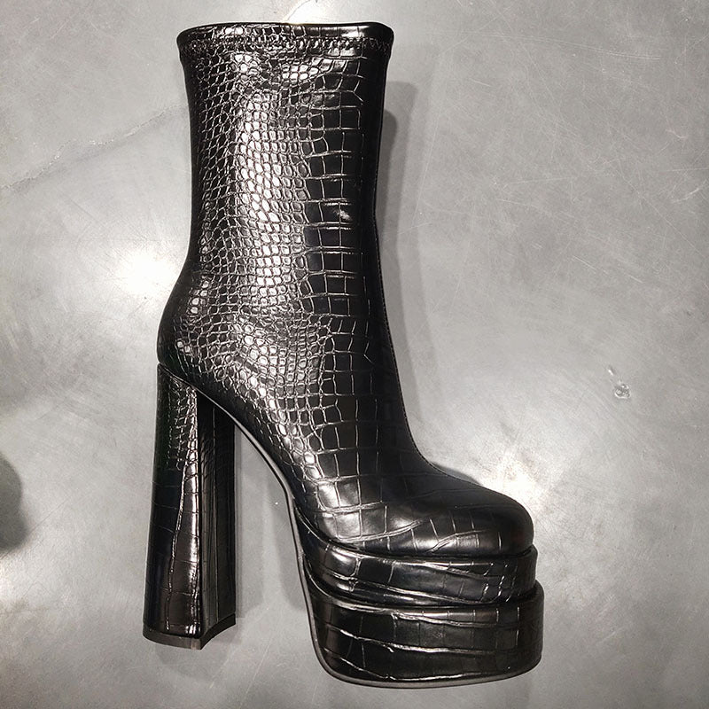 Femme platform stiletto støvler Stilla