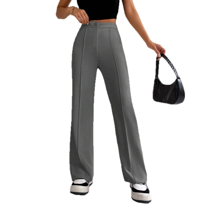 Dame Elegant High-Waist Buks med sidelommer og smalt snit Skovae