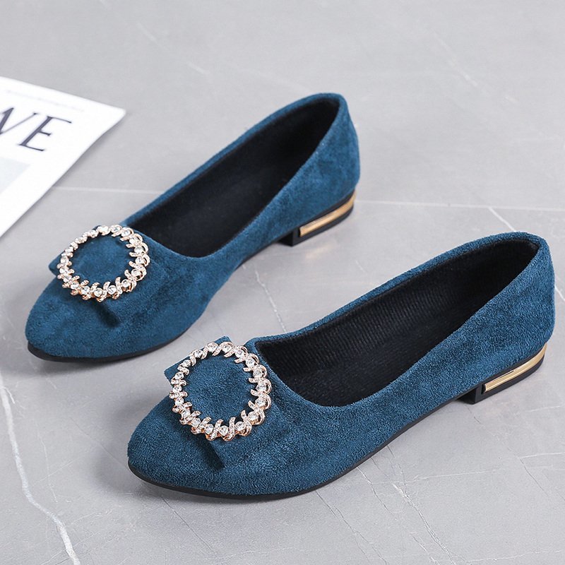 Dame elegante Ballerinas med glitrende strass-accents og blødt overmateriale Stilla