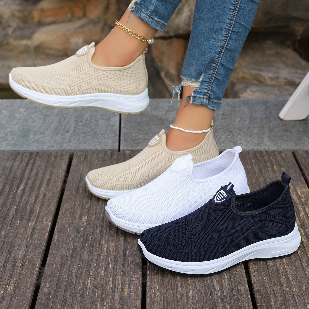 Dame Lettere Slip-On Sportsko med åndbart Mesh-Obermateriale Stilla
