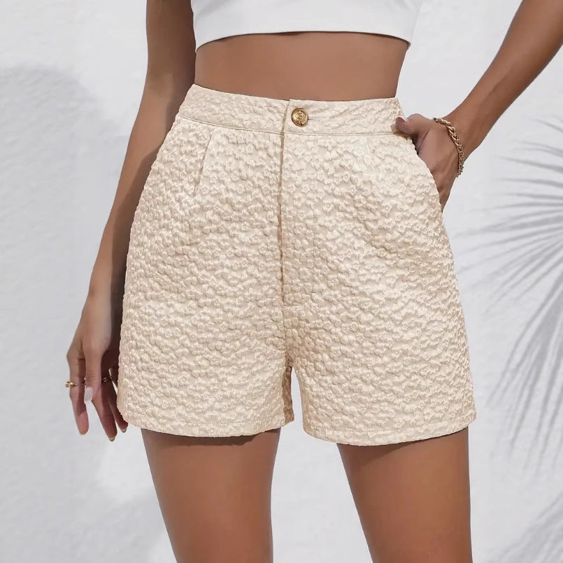 Dame shorts med struktureret stof Skovae