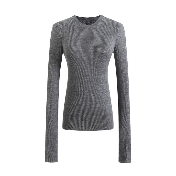 Dame langærmet rib-T-shirt Stilla