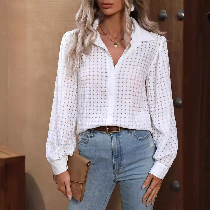 Dame let gennemsigtig bluse Stilla