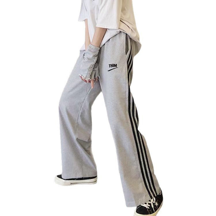 Kvindernes sporty casual bukser med moderne striber Stilla