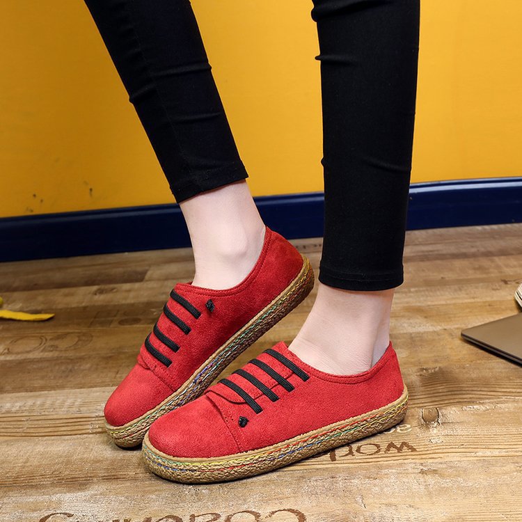 Dame Sneakers med praktisk elastisk lukning og komfortabel jute-sål Stilla