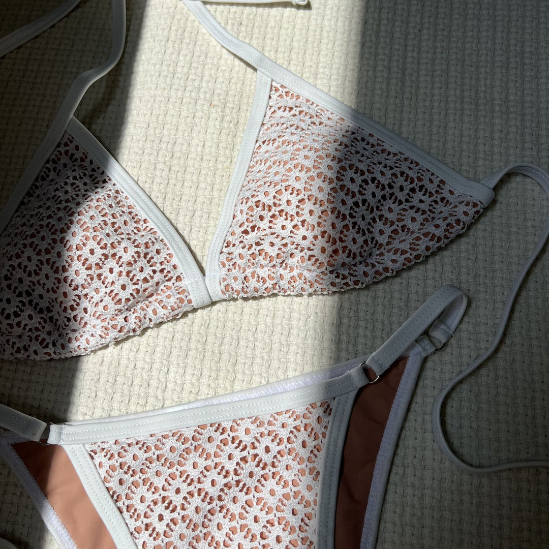 Dame Bikini-sæt med elegant spidsere og justerbare stropper Stilla