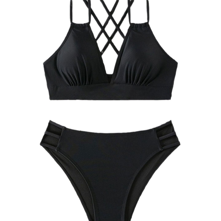 Dame bikini-sæt med moderigtigt V-udskæring og dekorative cut-outs Stilla