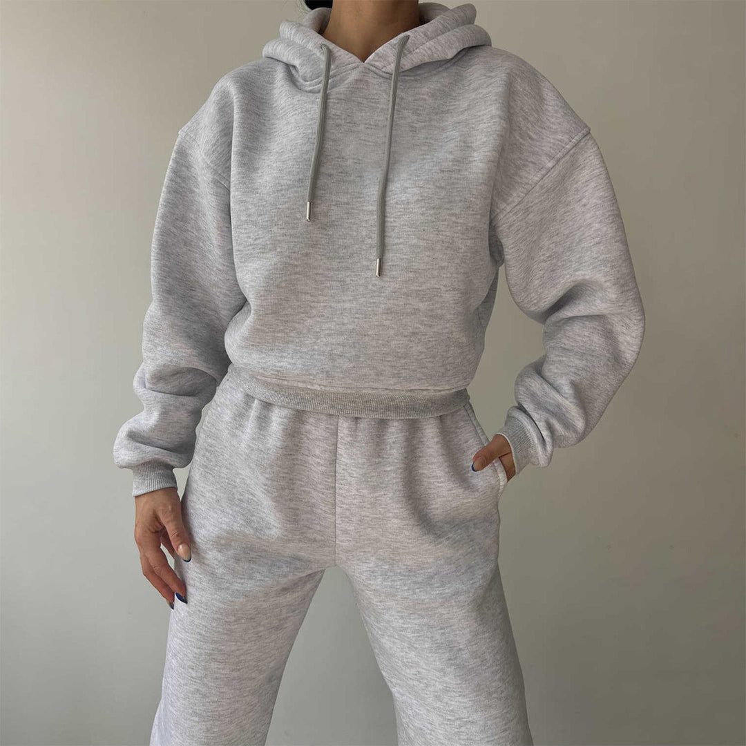 Dame moderigtigt og afslappet hoodie-sæt med bred pasform Stilla
