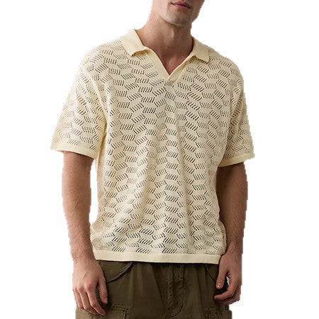 Herrer afslappet poloshirt med luftig netstruktur Stilla