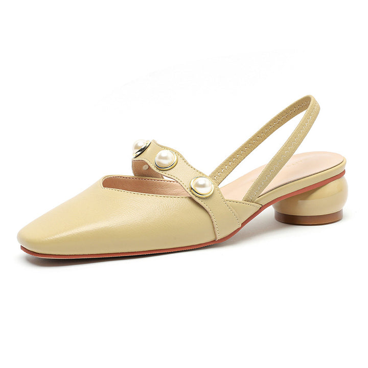 Dame elegante Slingback-hæle med perleaccent Stilla
