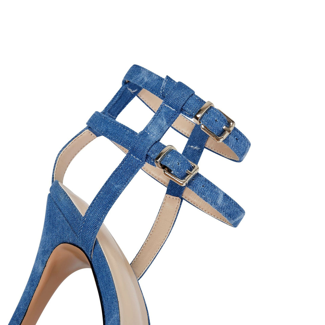 Dame Stiletto Platform Sandaler med Multiforbindelsestropper Stilla