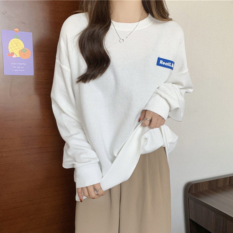 Femme Blødt Vaffelstrik Sweatshirt Stilla
