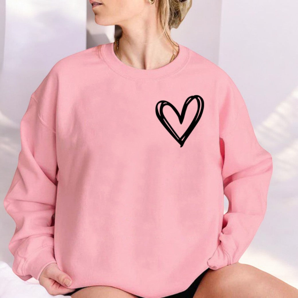 Stilla | Behagelig Pullover Med Hjertetryk