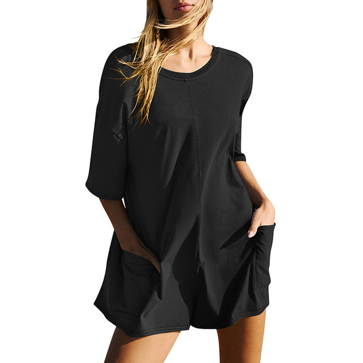 Dame Behagelig Oversized-T-Shirt med praktisk lomme Stilla