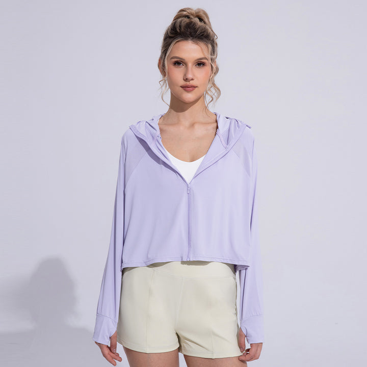 Dame Sporty Hoodie Jakke med let, åndbart materiale og innovativt snit Stilla