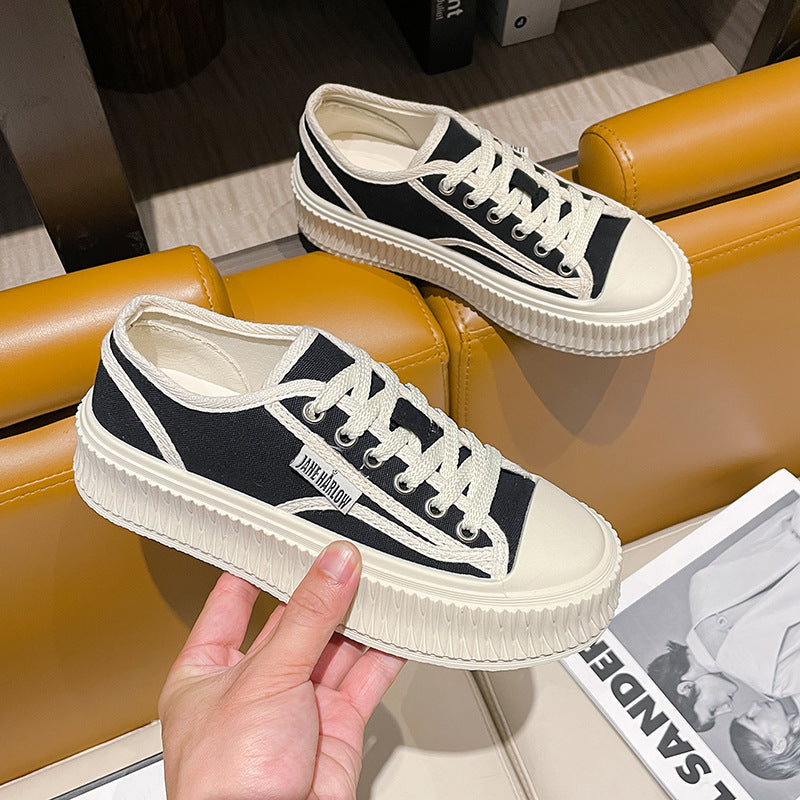 Dame Chunky Sneakers med moderne hahneder-mønster og skridsikker sål Stilla