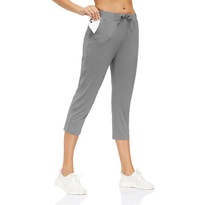Dame Sporty 3/4-bukser med elastisk talje og praktiske sidelommer Stilla