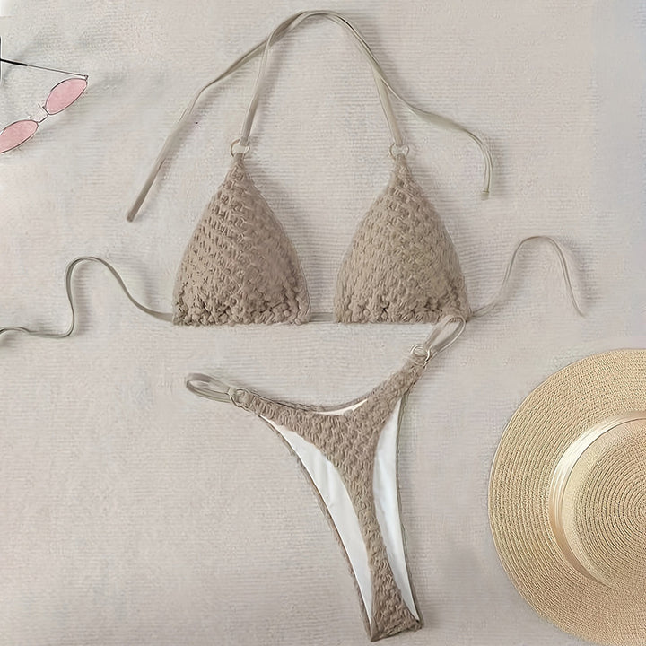 Dame Triangel-Bikini med raffinerede detaljer Skovae