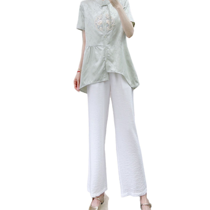Dame Elegant og flydende bluse tunika med stilfulde detaljer Stilla