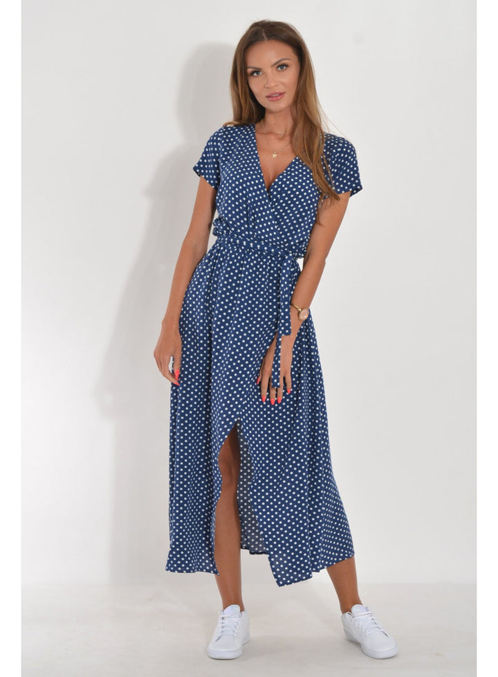 Kvinder Bohemian Floral Wrap Maxi Kjole Stilla