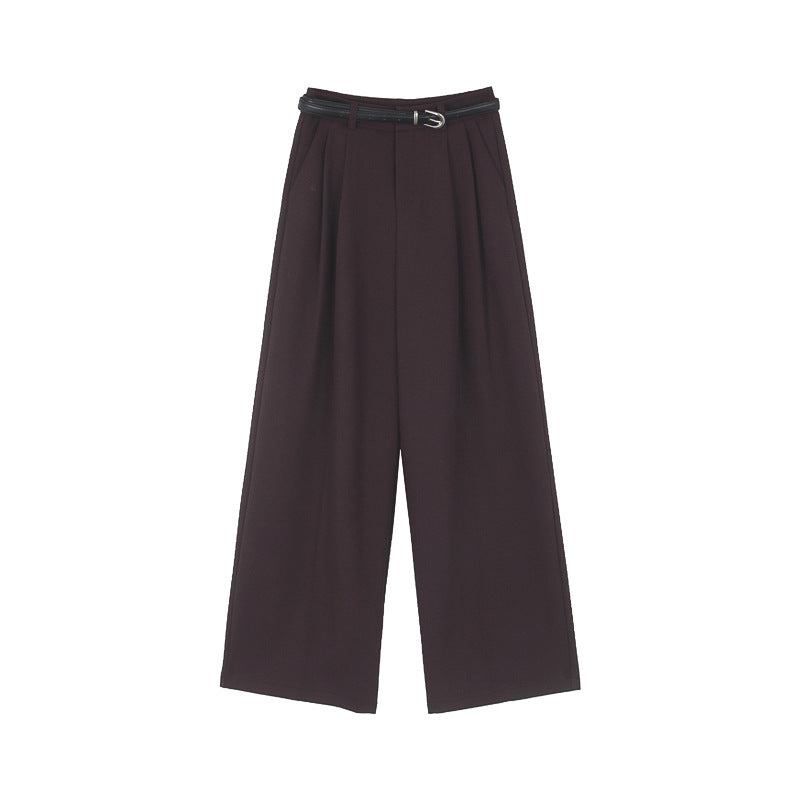 Dame bred bukser med høj talje og elegant drapering Stilla