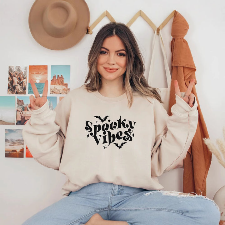 Kvinders sweatshirt med legende Halloween-design og komfortabel pasform Stilla