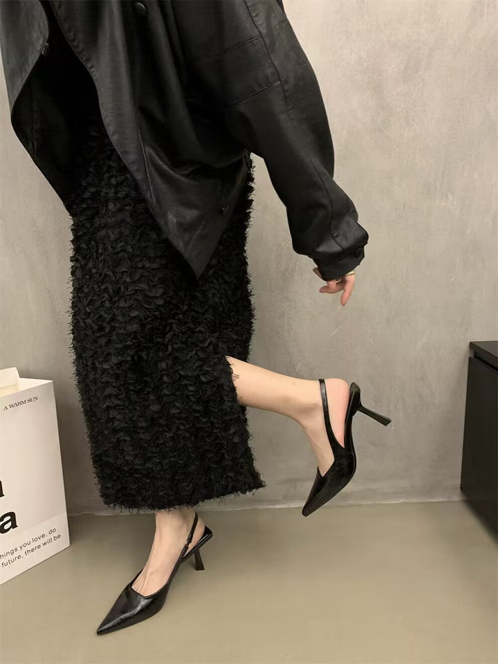 Dame spidse Slingback-hæle med rem-design Stilla